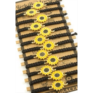 Papatya Makrome Örgülü Bileklik