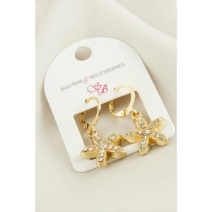 Papatya Taşlı Küpe