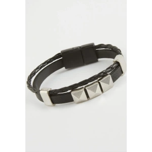 Prizma Kaliteli Mıknatıslı Suni Deri Bileklik