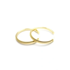 Pul Halka Küpe - Altın