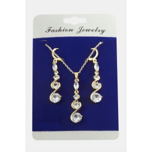 Sargılı Zirkon Taşlı Set Kolye