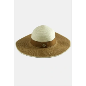 Şeritli Hasır Şapka