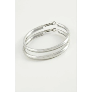 Simli Boru Halka Küpe 4,5 cm