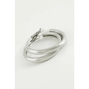 Simli Boru Halka Küpe 5,5 cm