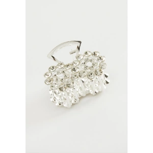 Sonsuzluk Taşlı Metal Mandal Toka 4,5 cm