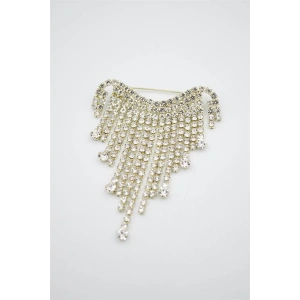 Taş Sallantılı Broş - Altın