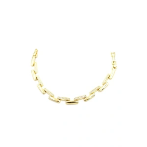 Taşlı Bileklik - Altın