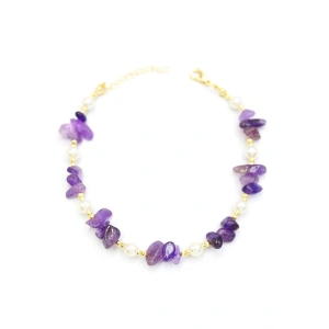 Taşlı Halhal - Mor