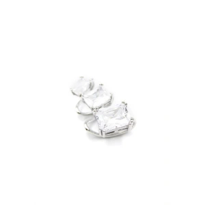 Taşlı Kıkırdak Küpe - Gümüş