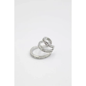 Taşlı Kıkırdak Küpe - Gümüş