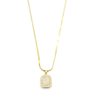 Taşlı Kolye - Altın