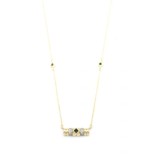 Taşlı Kolye - Yeşil