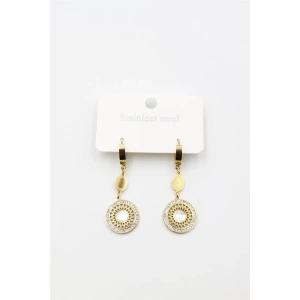 Taşlı Küpe - Altın