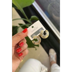 Taşlı Küpe - Altın