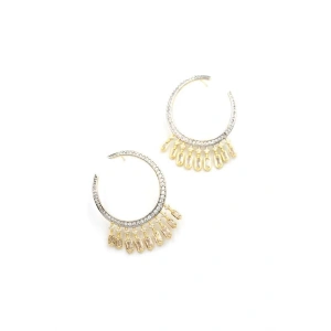 Taşlı Küpe - Altın