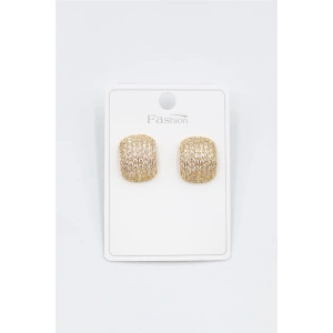 Taşlı Küpe - Altın