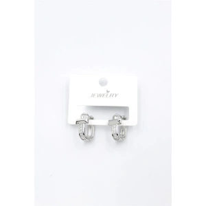 Taşlı Küpe - Gümüş