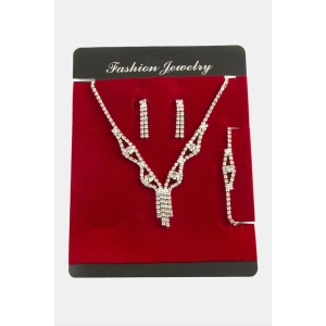 Taşlı Lüks Suyolu Set Kolye