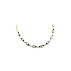 Taşlı Vip Bileklik - Siyah