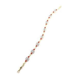 Taşlı Vip Bileklik - Turuncu