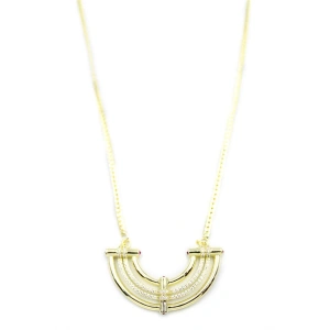 Taşlı Vip Kolye - Altın