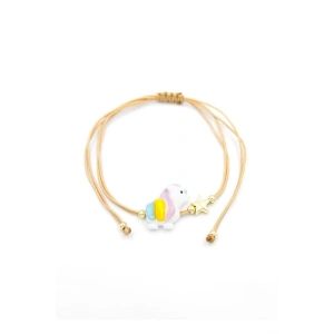 Unicorn İp Bileklik - Bej