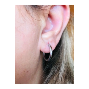 Unisex Cerrahi Çelik Kararmaz Kalın Spor Halka Küpe