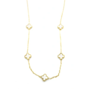 Vc Yonca Kolye - Beyaz