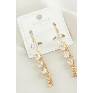 Xuping Damla Sallantılı Zirkon Taşlı Lüks Çelik Küpe