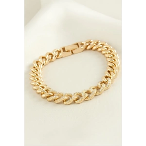 Xuping Düz Zincir Zirkon Taşlı Lüks Çelik Bileklik