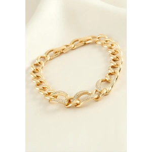 Xuping Oval Zirkon Taşlı Lüks Çelik Bileklik