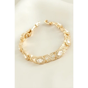 Xuping Oval Zirkon Taşlı Lüks Çelik Bileklik