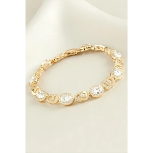 Xuping Oval Zirkon Taşlı Lüks Çelik Bileklik