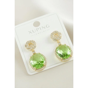 Xuping Oval Zirkon Taşlı Lüks Çelik Küpe