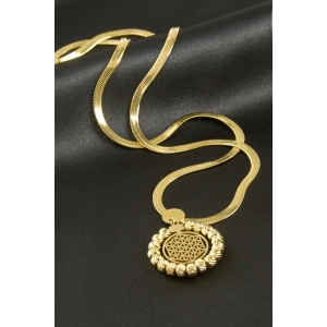 Yaşayan İtalyan Zincirli Lüks Çelik Kolye