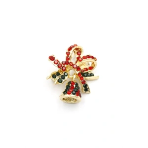 Yeni Yıl Zil Broş - Kırmızı