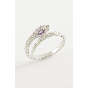 Yılan Zirkon Taşlı Yüzük