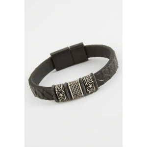 Yıldız Kaliteli Mıknatıslı Suni Deri Bileklik