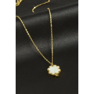 Yonca Sedef Lüks Çelik Kolye