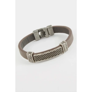 Zemin Desenli Kaliteli Suni Deri Bileklik