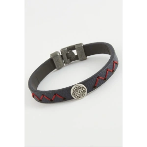 Zemin Desenli Kaliteli Suni Deri Bileklik