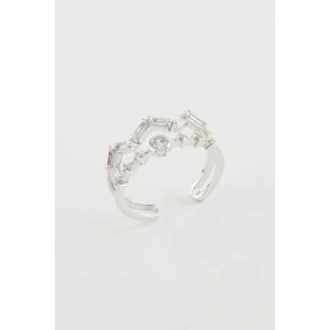 Zikzak Zirkon Taşlı Yüzük