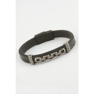 Zincir Kaliteli Mıknatıslı Suni Deri Bileklik