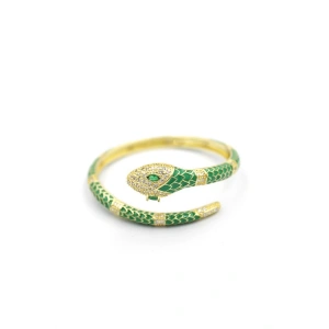 Zirkon Yılan Bilezik - Yeşil