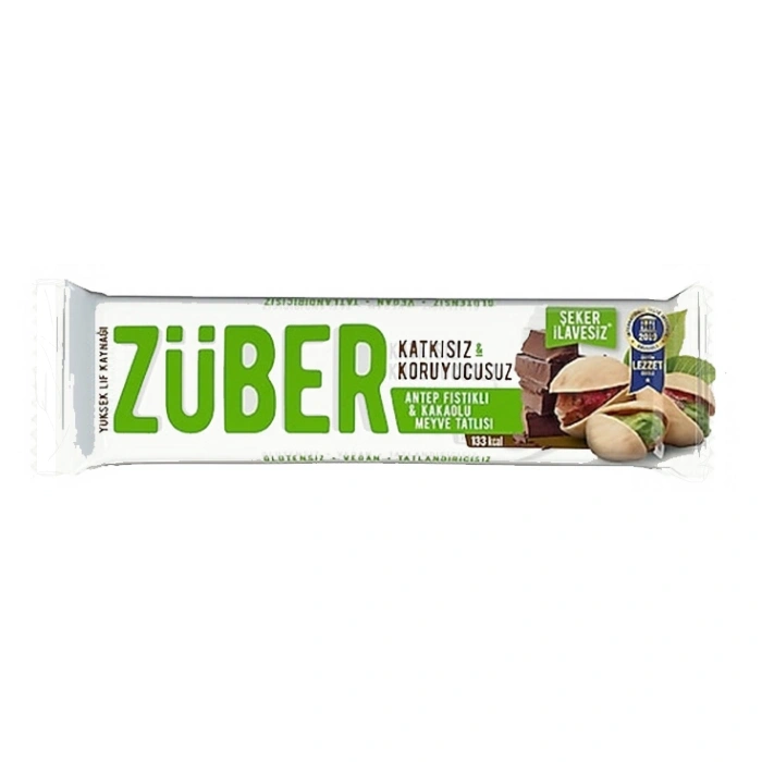 Züber Antep Fıstıklı Çikolatalı Meyve Bar 40 gr