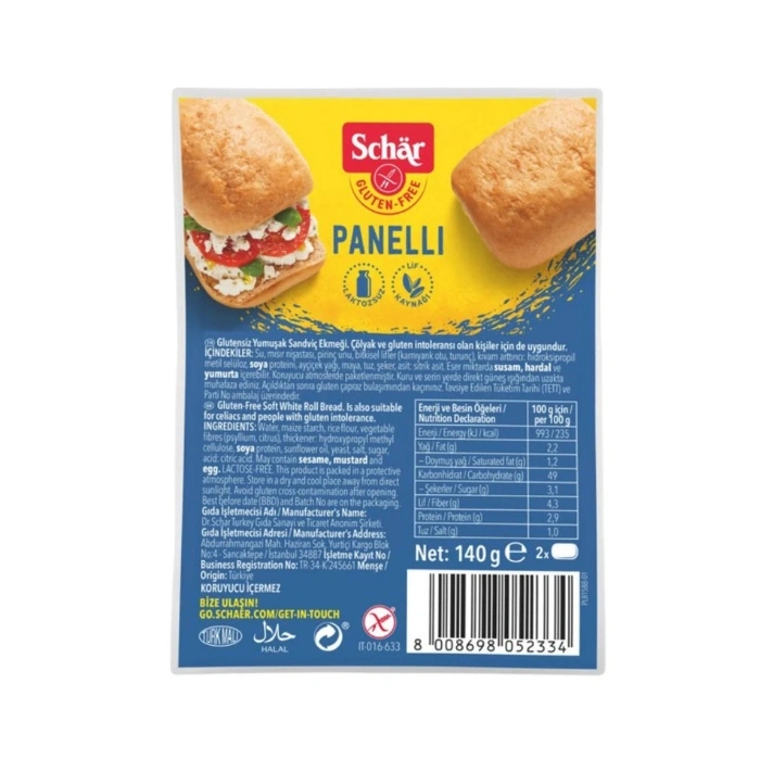 Schar Panelli Glutensiz Ekmek 140gr