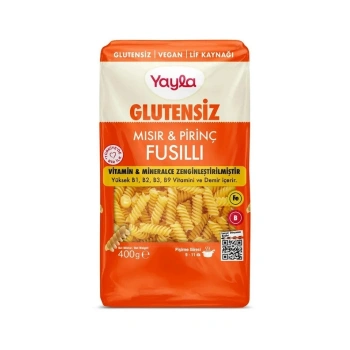Yayla Glutensiz Mısırlı Pirinçli Fusilli 400 gr