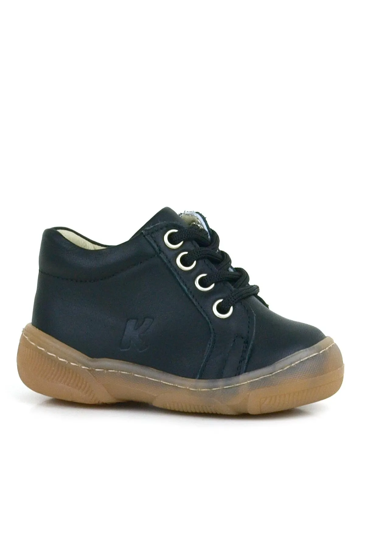 Anatomik Yumuşak Hakiki Deri Fermuarlı Siyah Bebek Bot Ayakkabı