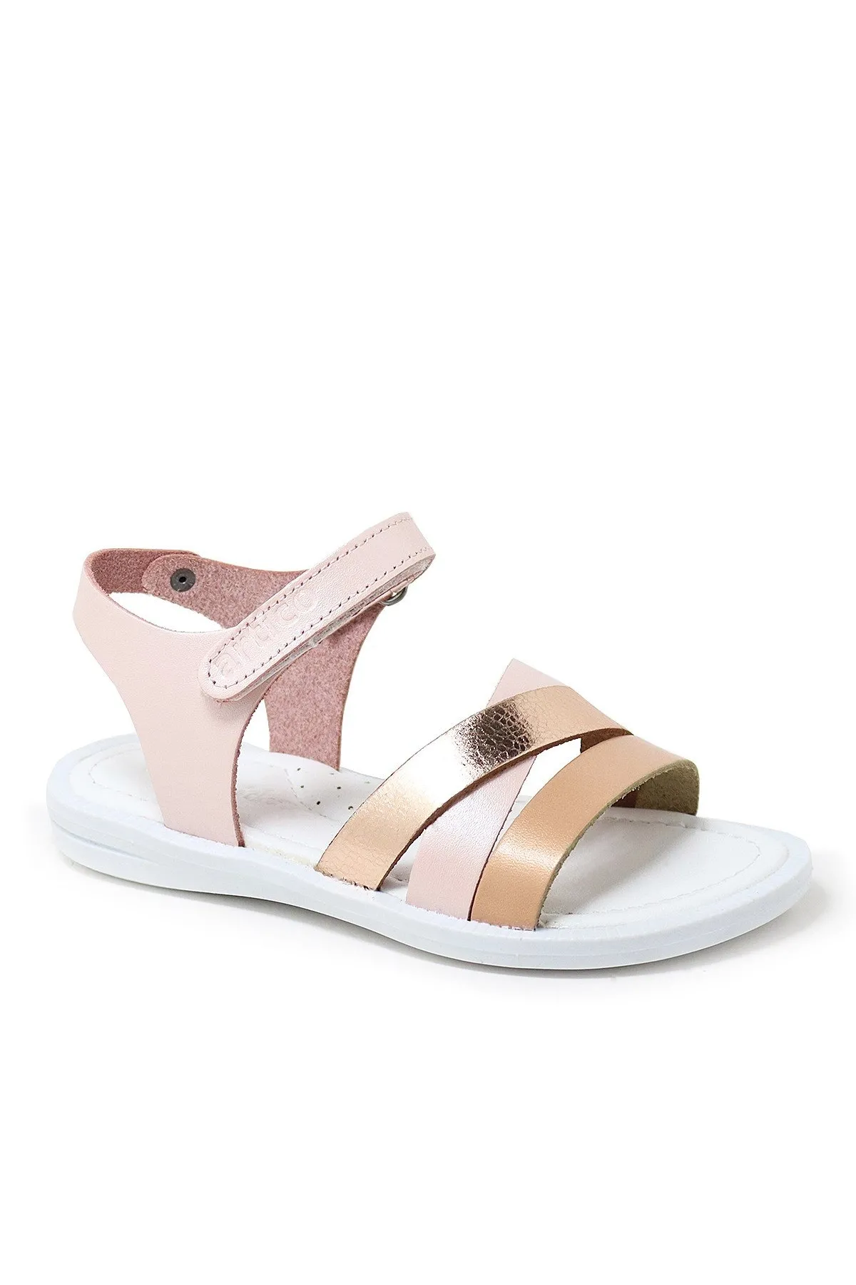 Artico Alexia Hakiki Deri Vaketa Pudra Pembe Kız Çocuk Sandalet