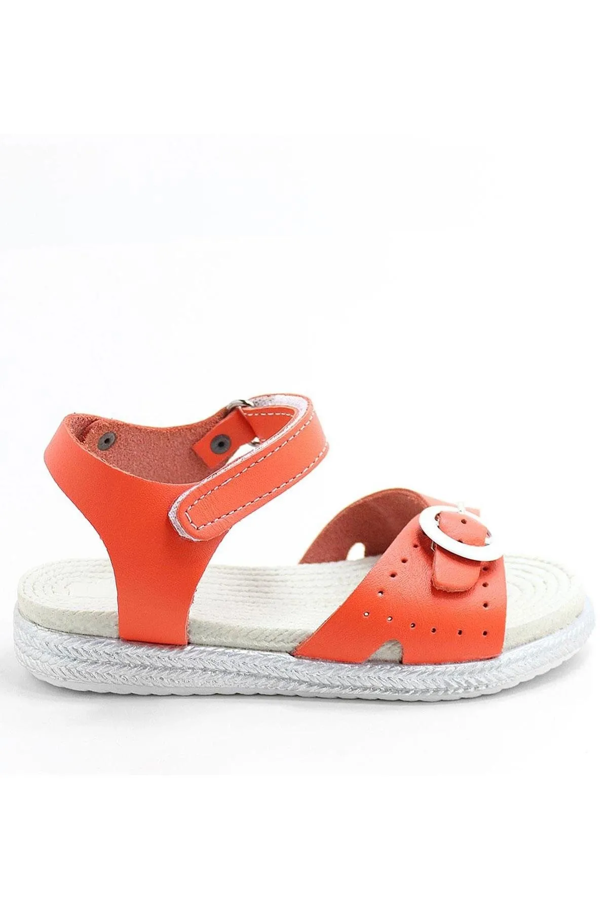 Artico Cariny Hakiki Deri Turuncu Kız Bebek Çocuk Sandalet